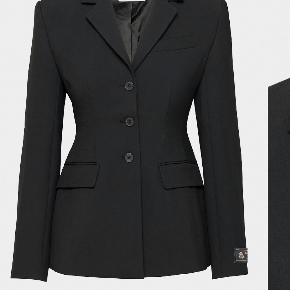 Aritzia Babaton Standout Black Blazer Tailored Hourglass Suit Jacket Size 10